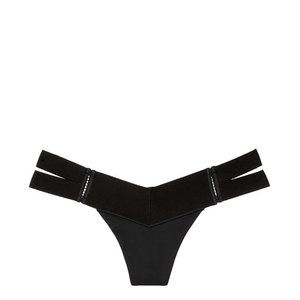 Studio Collection Thong Panty- Black/ Small